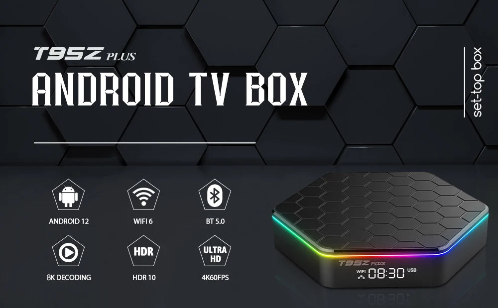 D T95Z PLUS Android 12 TV Box Allwinner H618 8K 2.4G 5G Wifi6 4GB 64B 32GB 2GB16GB  BT5.0 H.265 Global Media Player