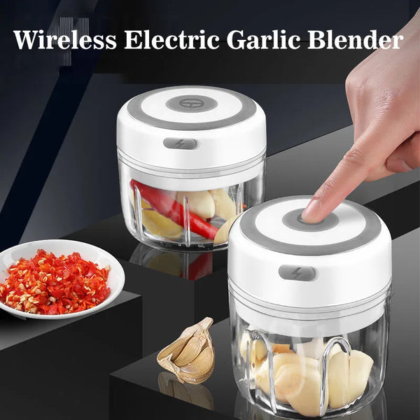 Mini Wireless Electric Garlic Crusher Portable 100ml/250ml Chopper USB Charging Ginger Chili Vegetable Masher Kitchen Machine
