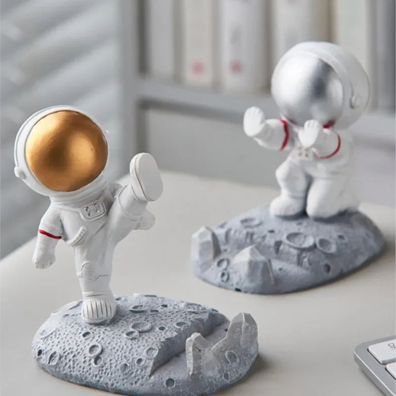 Astronauts Mobile Phone Stand Holder Office Desk Decoration