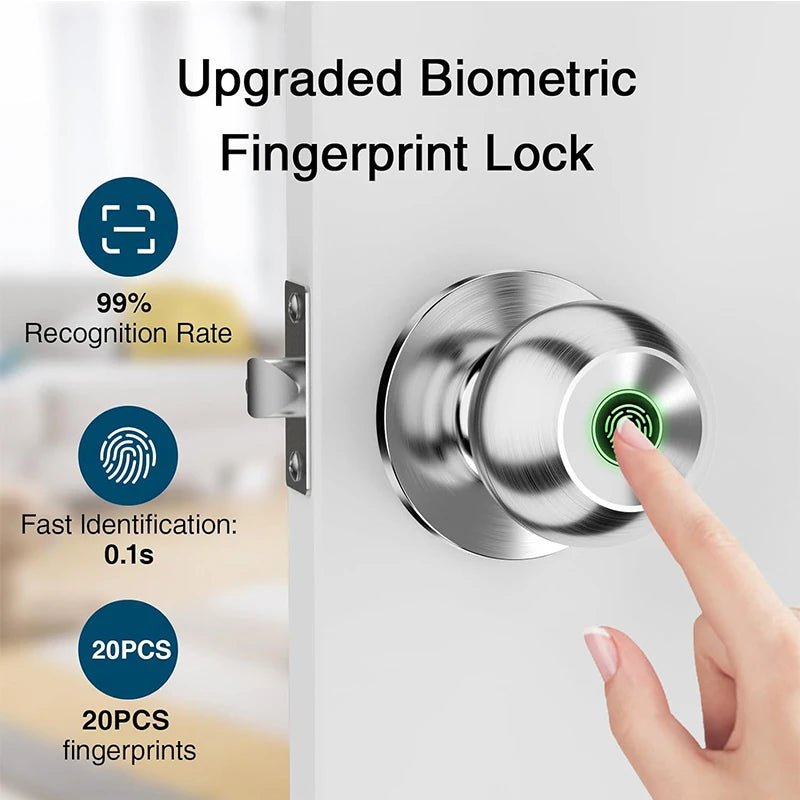 CIEPOJIET Fingerprint Lock for Tuya Smart Lock with Bluetooth Door Lock